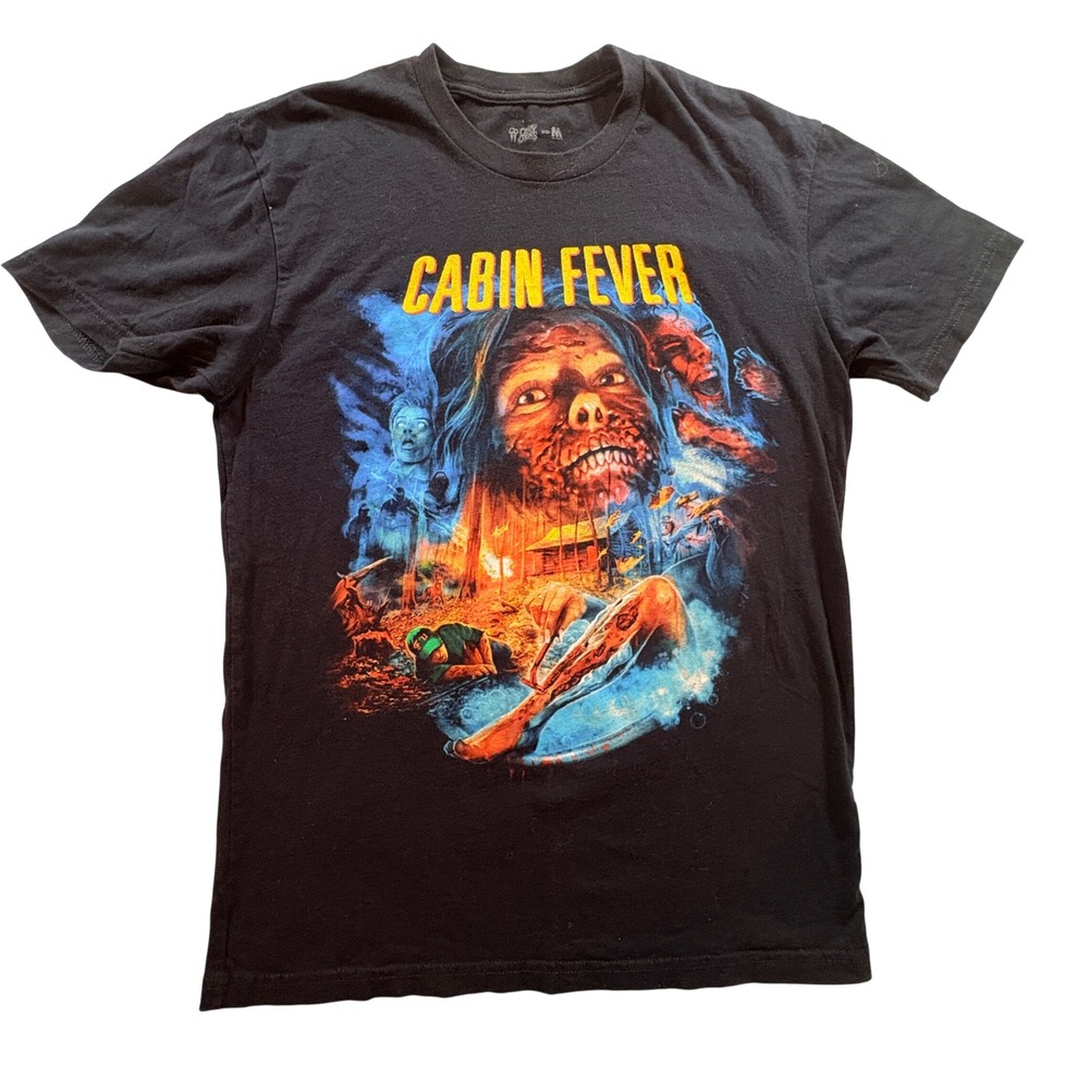 Lionsgate Cabin Fever Horror Movie Graphic T-Shirt Mens Medium Black Cotton Tee